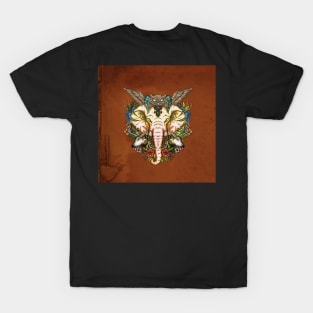 The majestic elephant with the creature of the night the owl T-Shirt